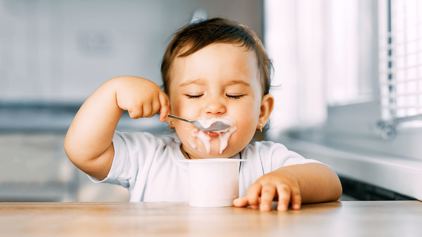 Kūdikis yra jogurtas.